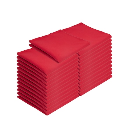 Monarch Brands Mariposa Poly Spun Napkin 20x20 Red (25pk) NAP-R-SPUN